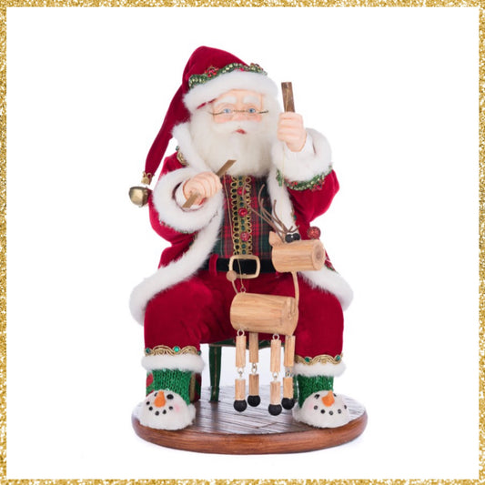 Katherine's Collection Holiday Magic Santa With Marionette   Katherine's Collection Santa Tabletop  Decoration
