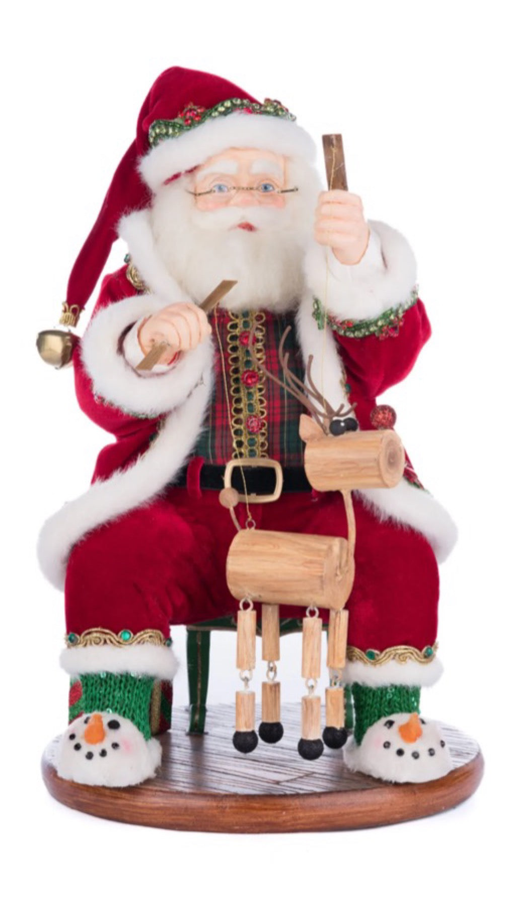 Katherine's Collection Holiday Magic Santa With Marionette Katherine's Collection Santa Tabletop Decoration