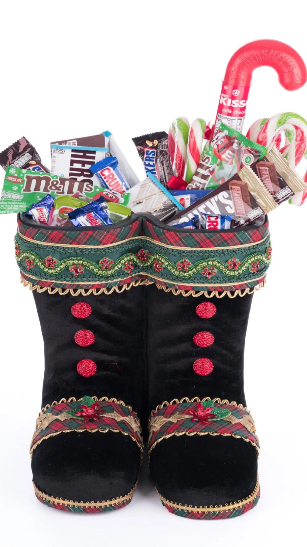 Katherine's Collection Holiday Magic Santa Tabletop Black Boots Katherine's Collection Christmas Santa Boots