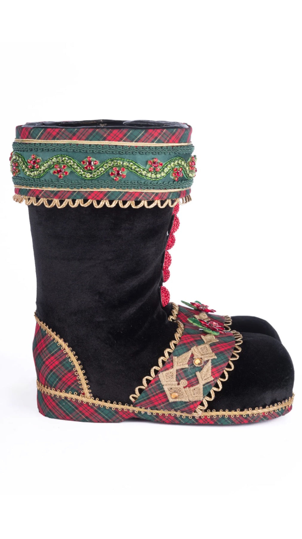 Katherine's Collection Holiday Magic Santa Tabletop Black Boots Katherine's Collection Christmas Santa Boots