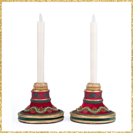 Katherine's Collection Holiday Magic Candle Sticks Set of 2   Katherine's Collection Christmas Candlestick Holders