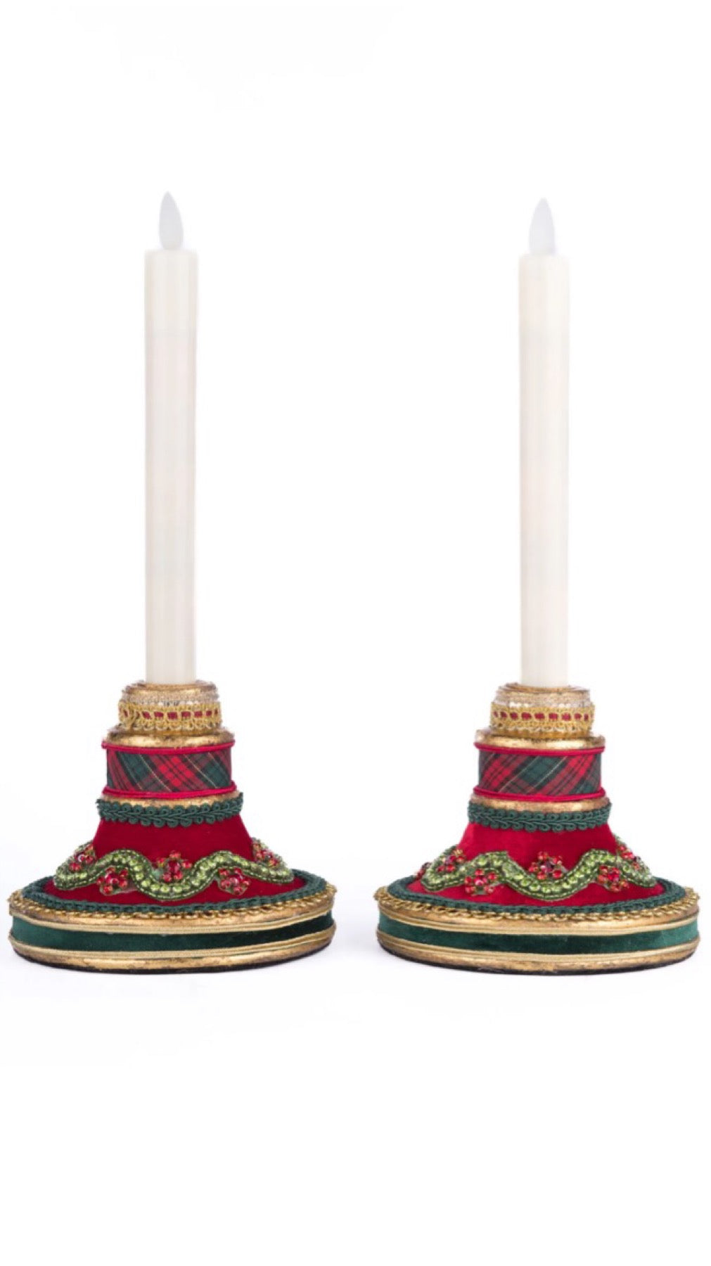 Katherine's Collection Holiday Magic Candle Sticks Set of 2 Katherine's Collection Christmas Candlestick Holders