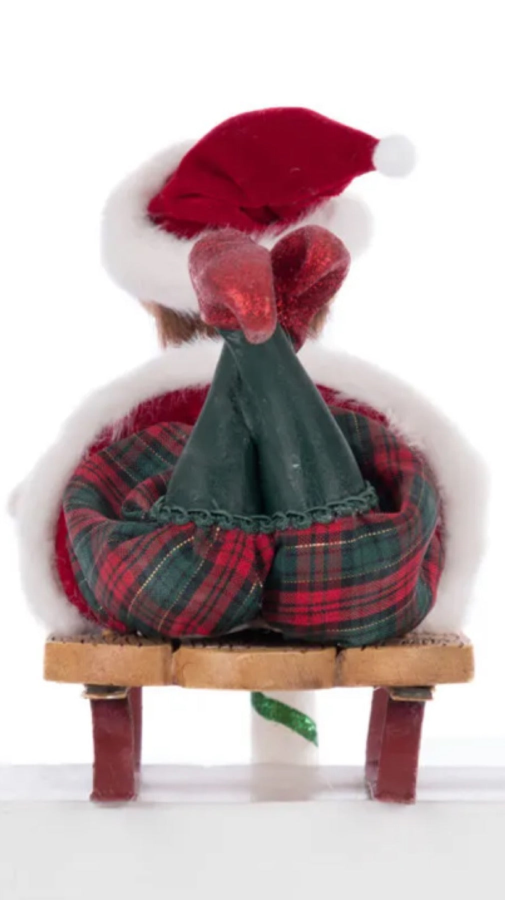 Katherine's Collection Holiday Magic Laying Elf On Sleigh Stocking Holder Katherine's Collection Elf Christmas Stocking Holder