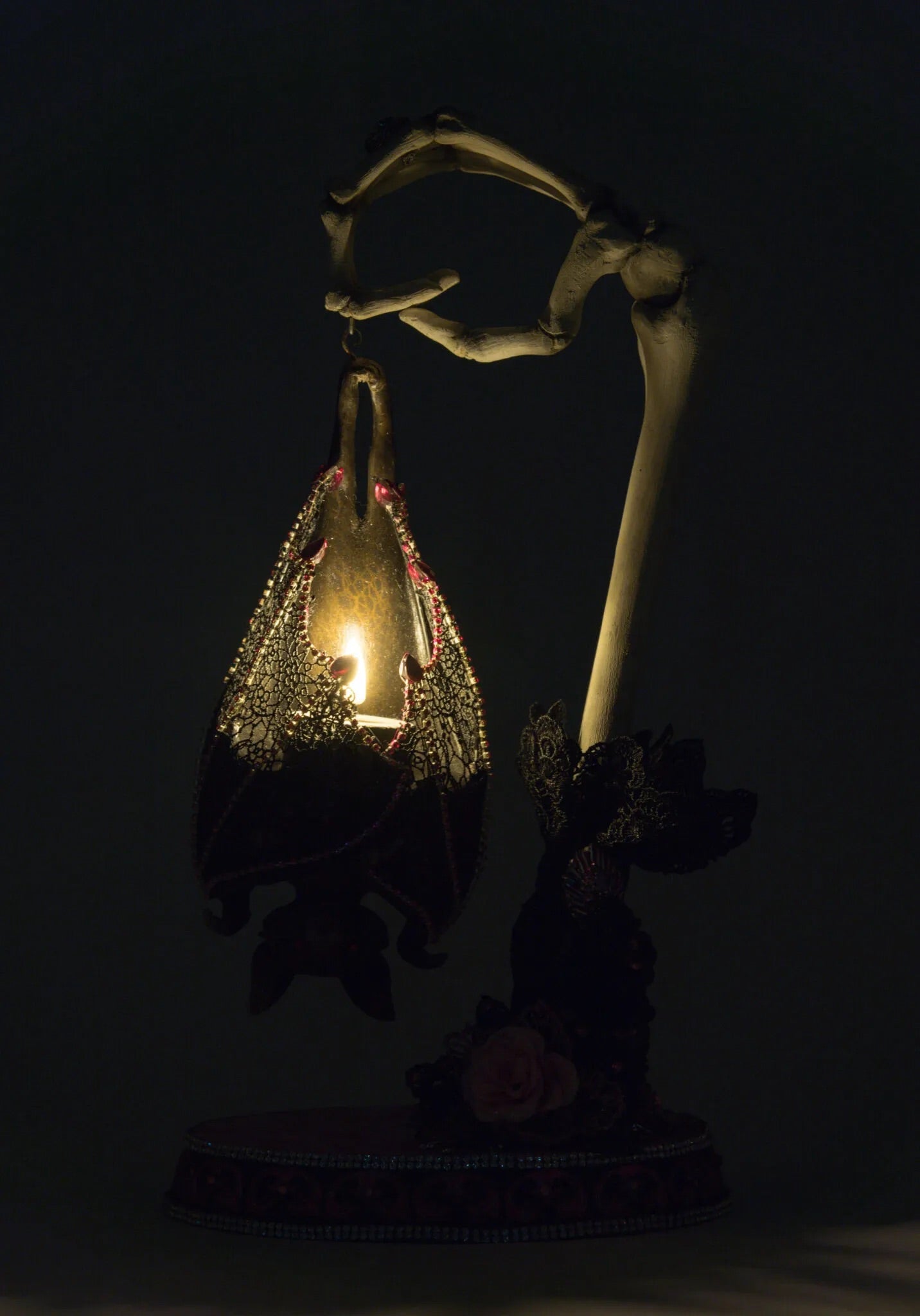 Katherine's Collection Lacey Bat Luminary Katherine's Collection Halloween Bat Decor
