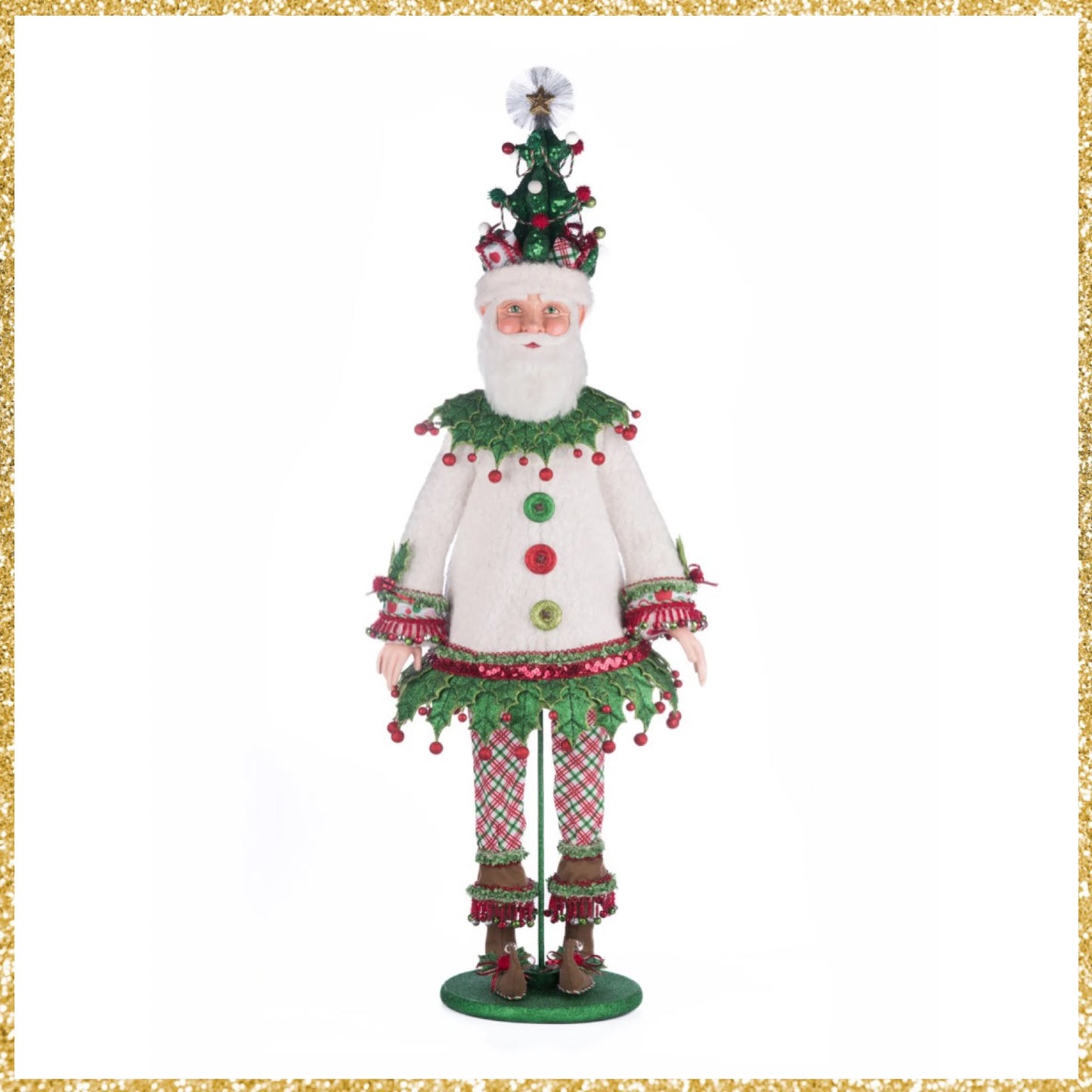Katherine's Collection Village Of Holly Woods Papa Winterberry Santa Doll Katherine's Collection Santa