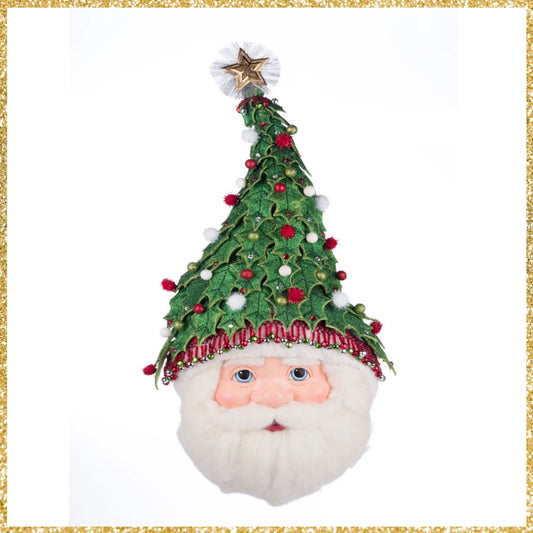 Katherine's Collection Village Of Holly Woods Santa Wall Hanging    Katherine's Collection Hollyville Santa Wall Piece Hanging