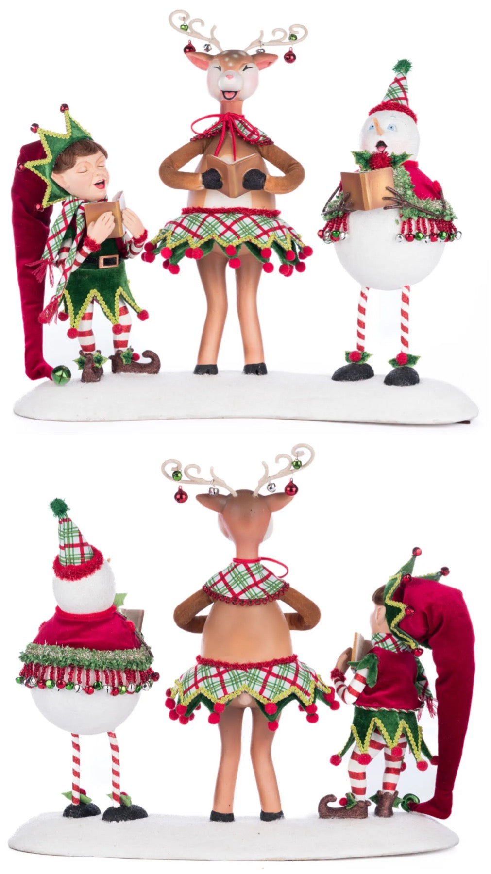 Katherine's Collection Village Of Holly Woods Alfie, Deerdra And Snowy Christmas Carolers Katherine's Collection Christmas Carolers