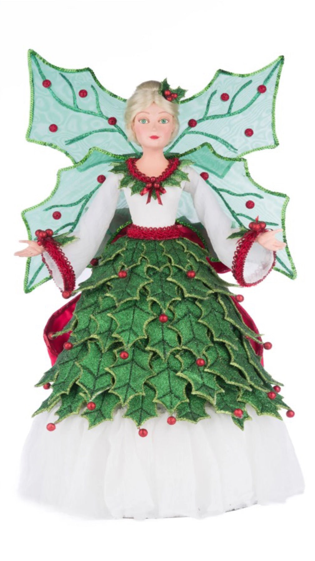 Katherine's Collection Village Of Holly Woods Holly Berry Fairy Tree Topper Katherine's Collection Christmas Fairy