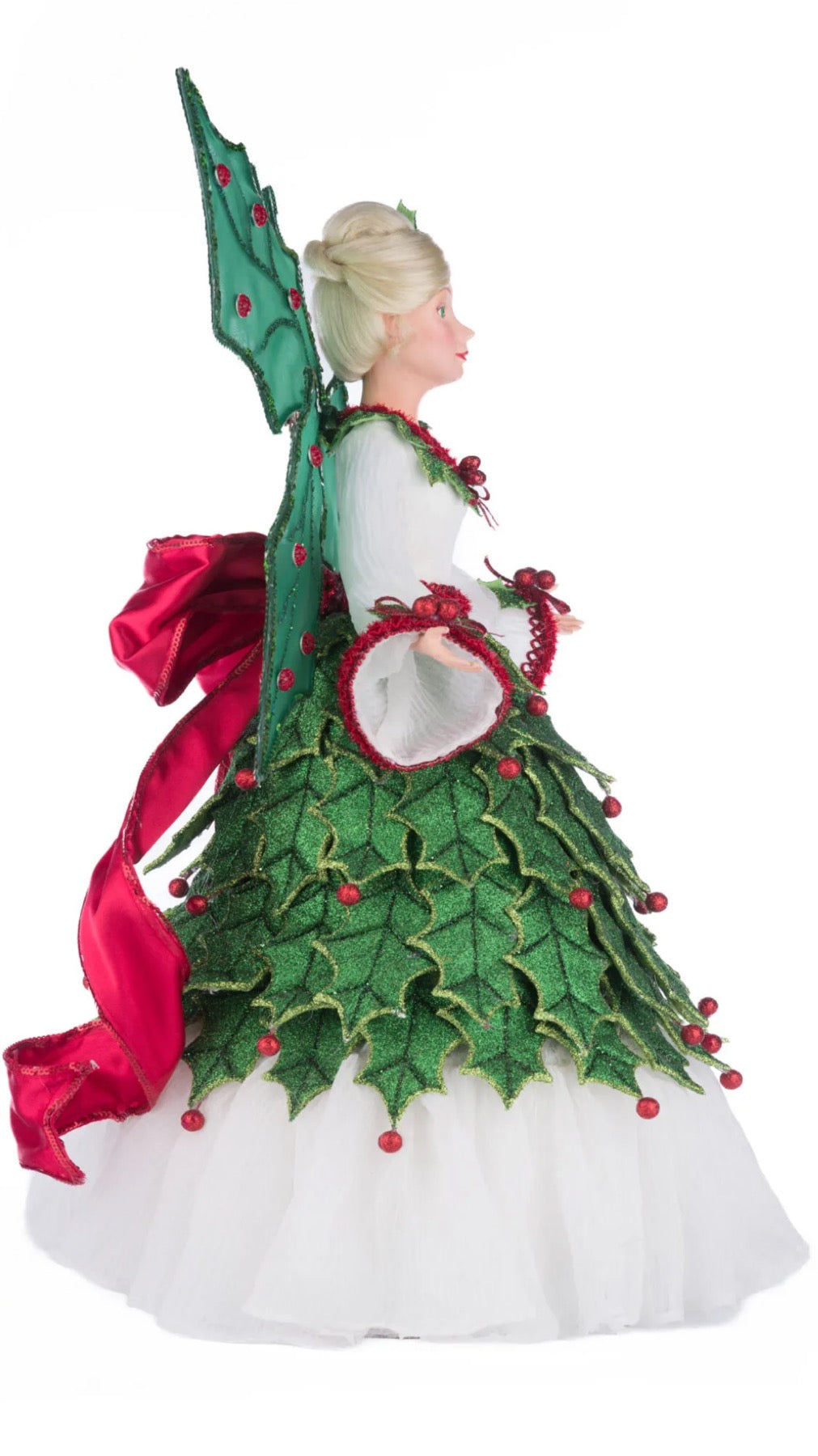 Katherine's Collection Village Of Holly Woods Holly Berry Fairy Tree Topper Katherine's Collection Christmas Fairy
