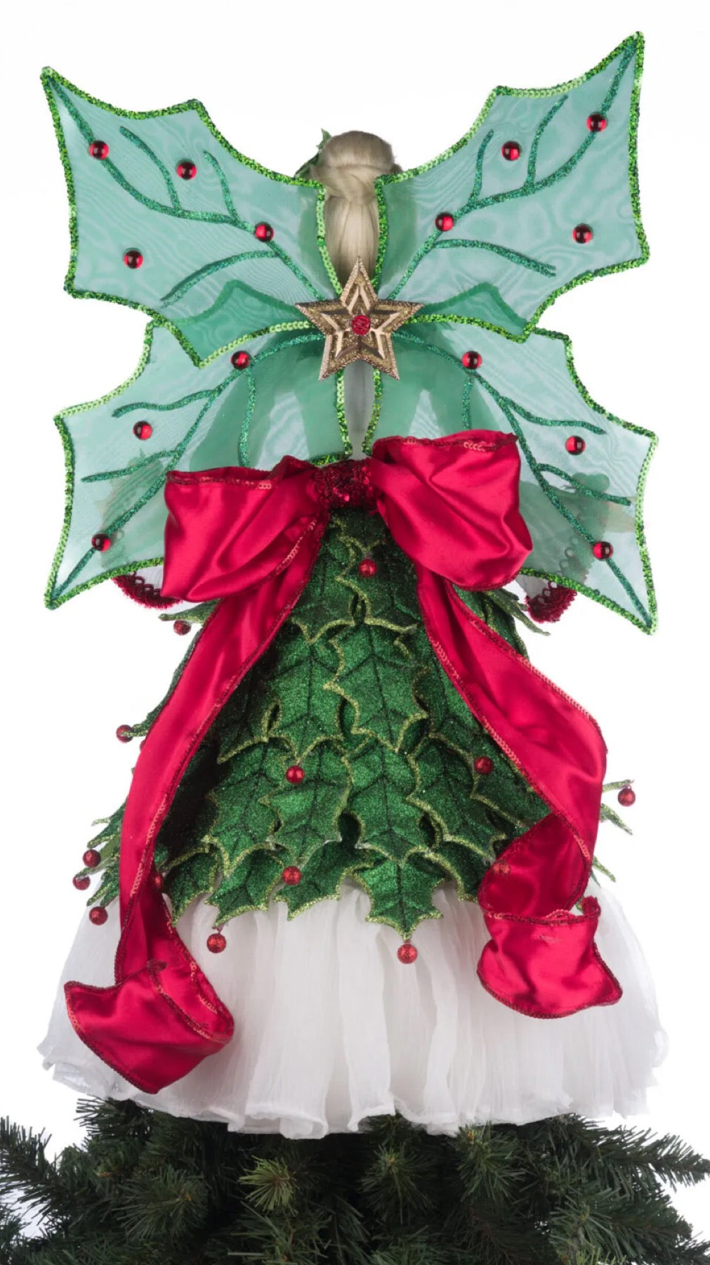 Katherine's Collection Village Of Holly Woods Holly Berry Fairy Tree Topper Katherine's Collection Christmas Fairy