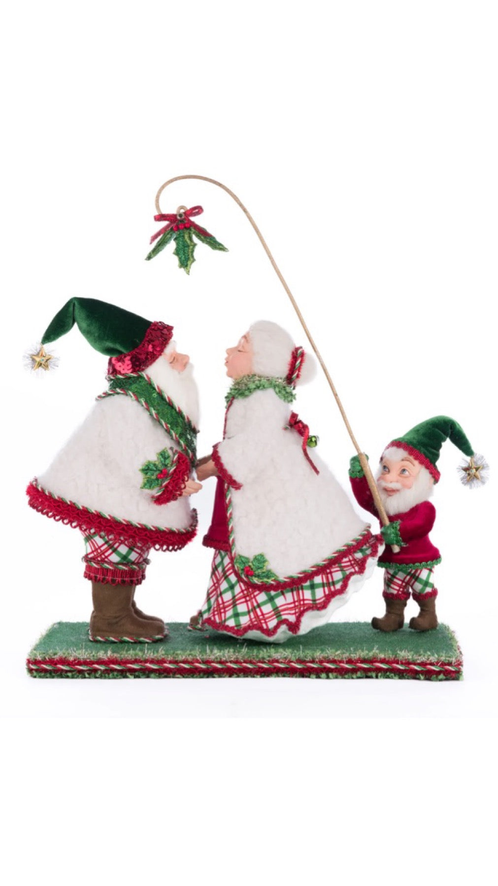 Katherine's Collection Village Of Holly Woods Mr. And Mrs. Claus Under The Mistletoe Katherine's Collection Christmas Mr. And Mrs. Claus