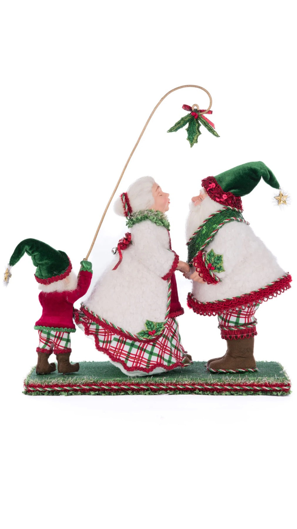 Katherine's Collection Village Of Holly Woods Mr. And Mrs. Claus Under The Mistletoe Katherine's Collection Christmas Mr. And Mrs. Claus