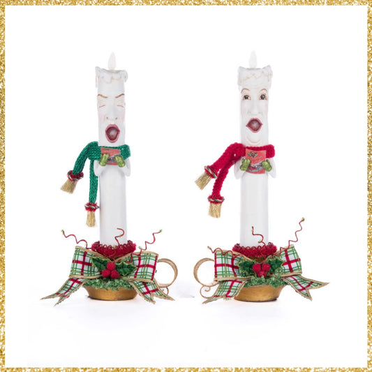 Katherine's Collection Village Of Holly Woods Caroling Candles    Katherine's Collection Christmas Candle Decor