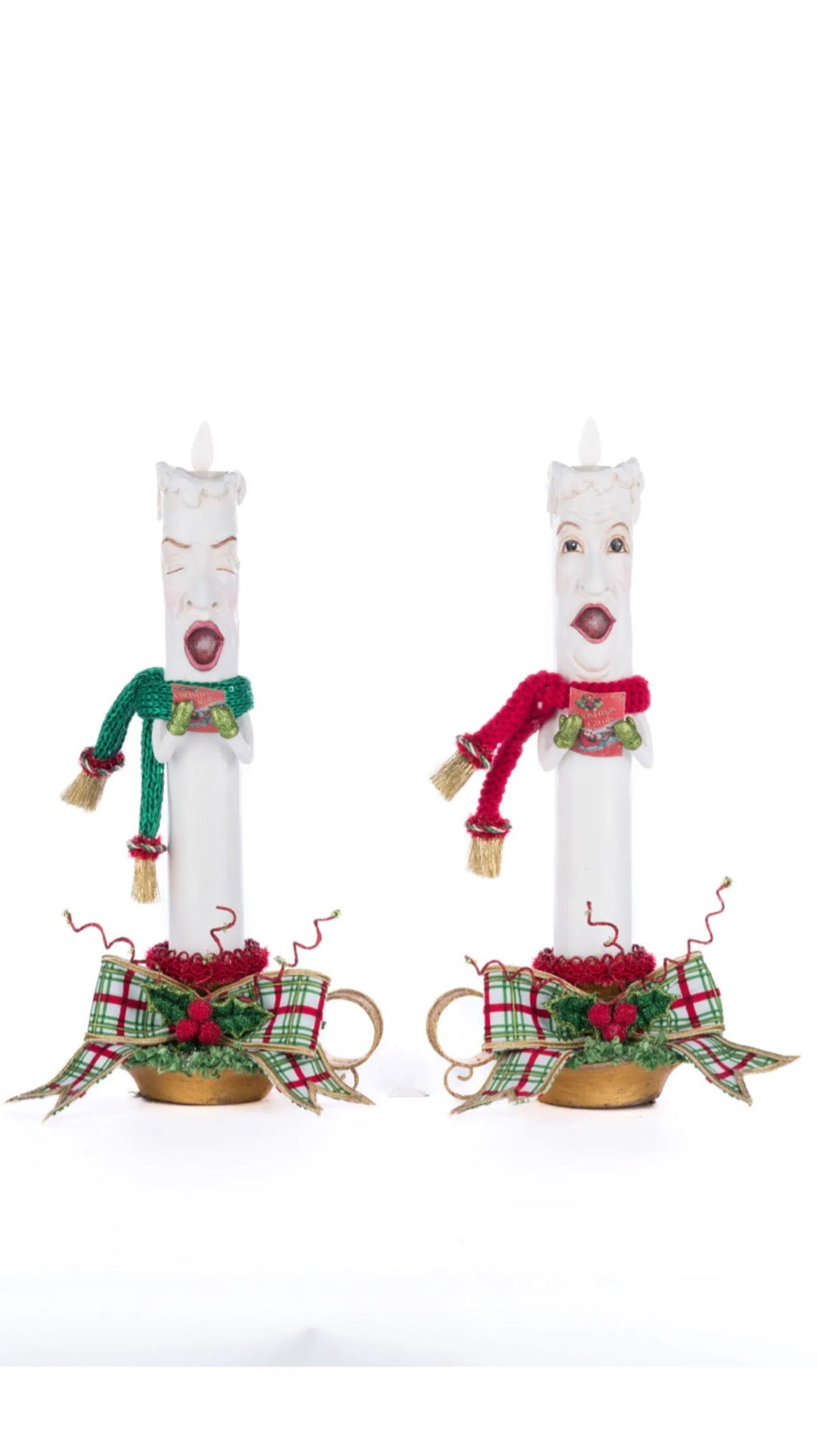 Katherine's Collection Village Of Holly Woods Caroling Candles Katherine's Collection Christmas Candle Decor