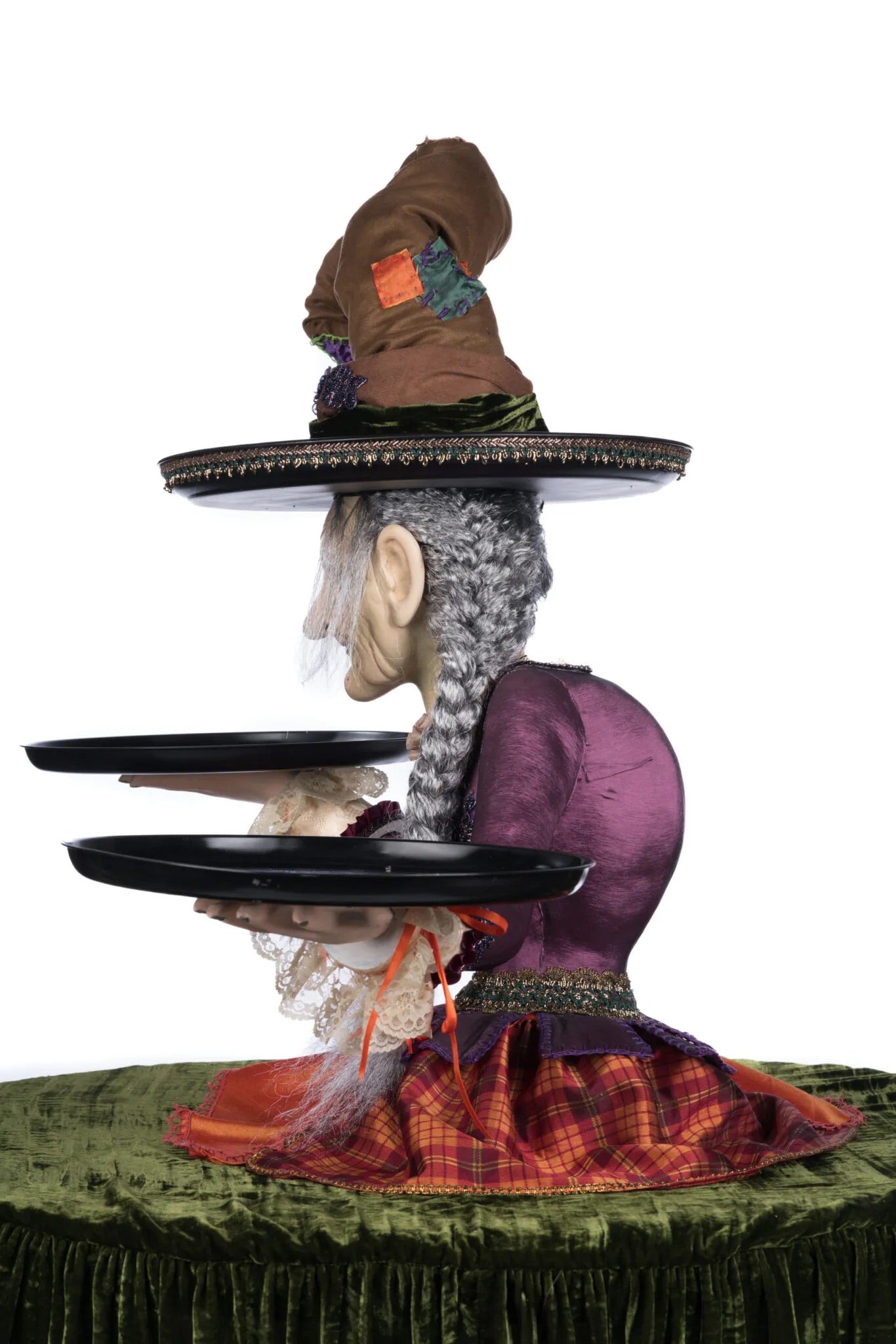 Katherine's Collection Gertrude Grimoir Witch Server Katherine's Collection Halloween Witch Cupcake Server