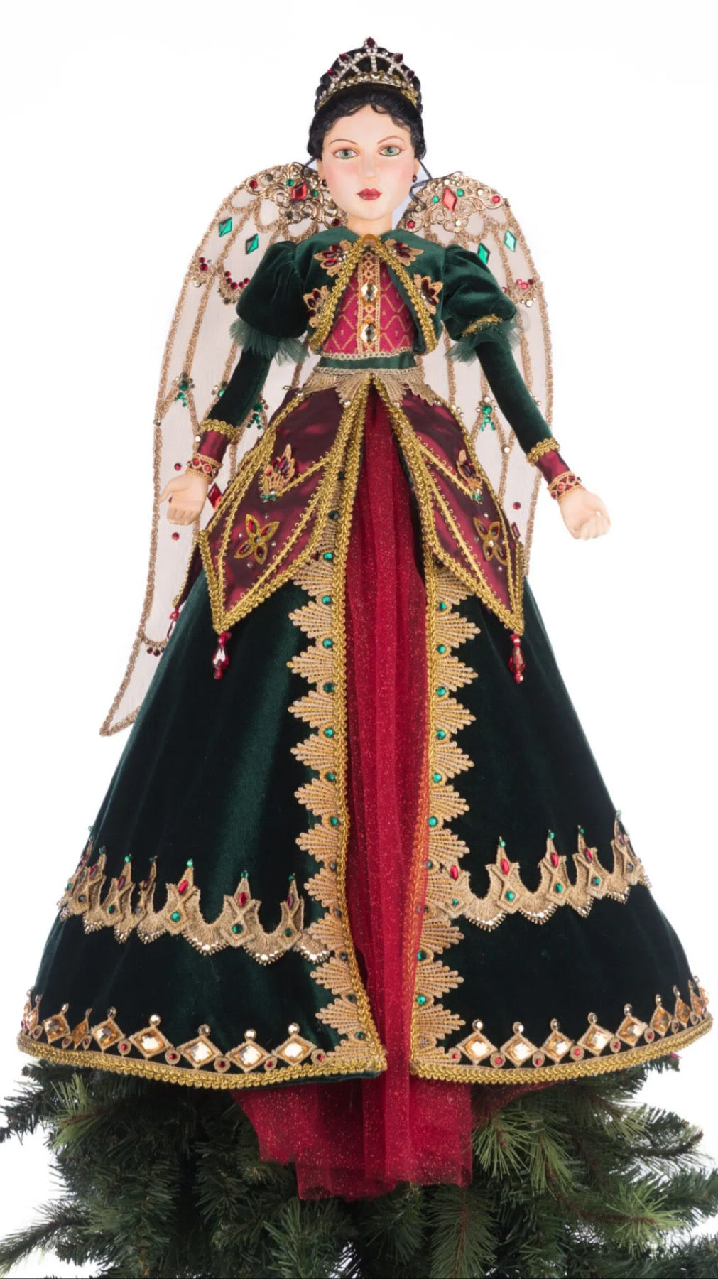 Katherine's Collection Christmas Castle Belle Noelle Tree Top Angel Katherine's Collection Christmas Tree Topper Decoration