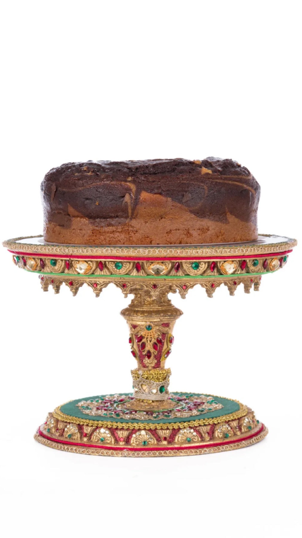 Katherine's Collection Christmas Castle Cake Plate Stand Katherine's Collection Christmas Pedestal Cake Stand