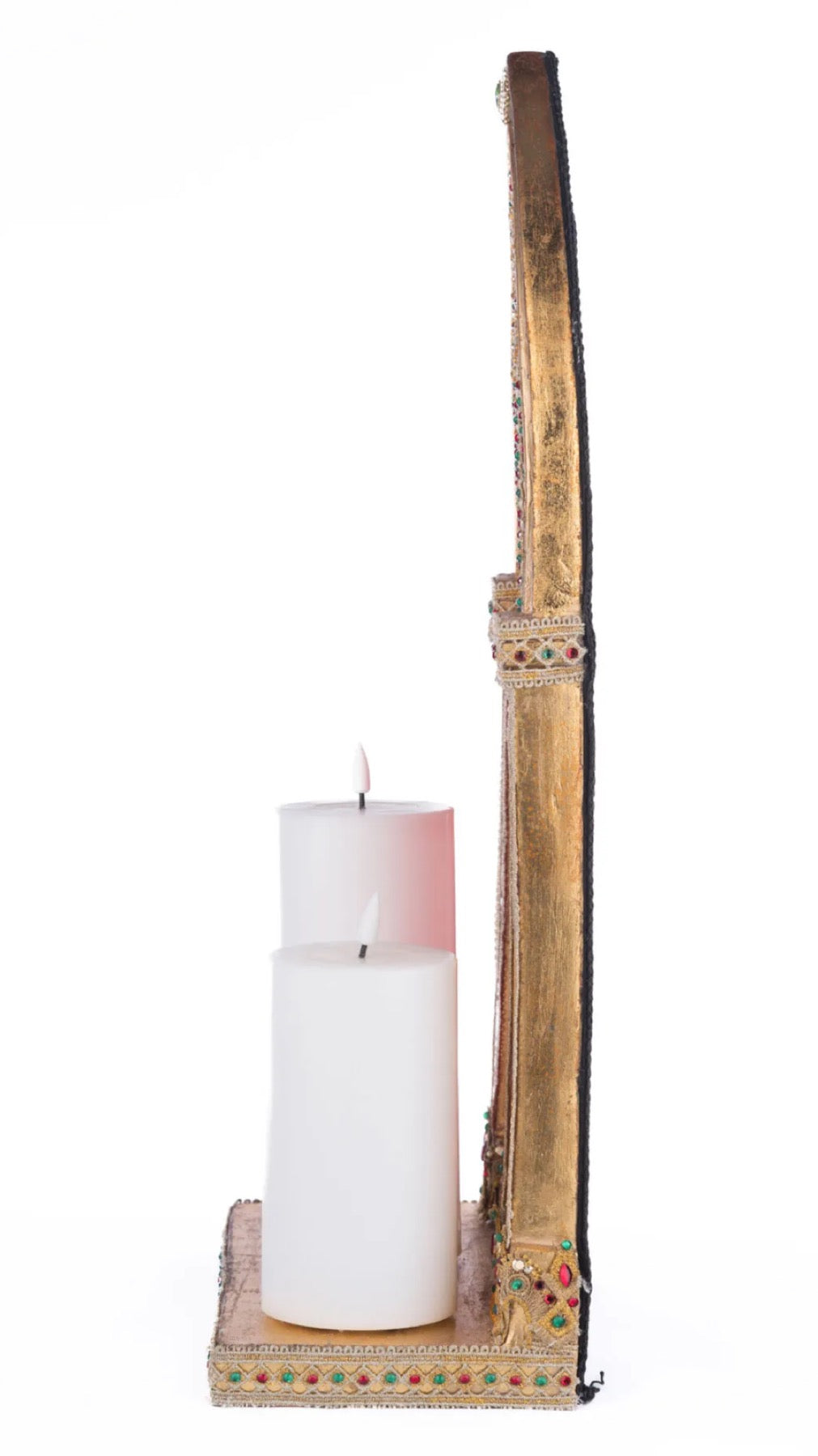 Katherine's Collection Christmas Castle Pillar Candle Holder Katherine's Collection Christmas Pillar Candle Holder