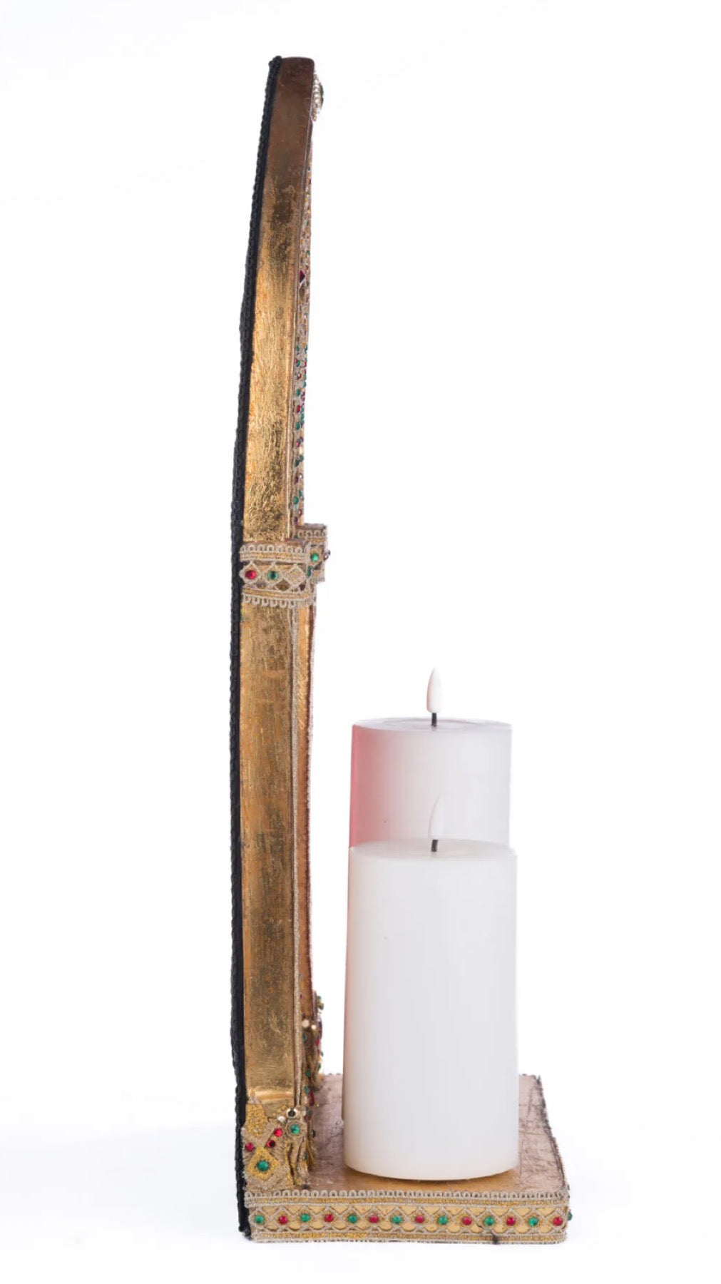 Katherine's Collection Christmas Castle Pillar Candle Holder Katherine's Collection Christmas Pillar Candle Holder