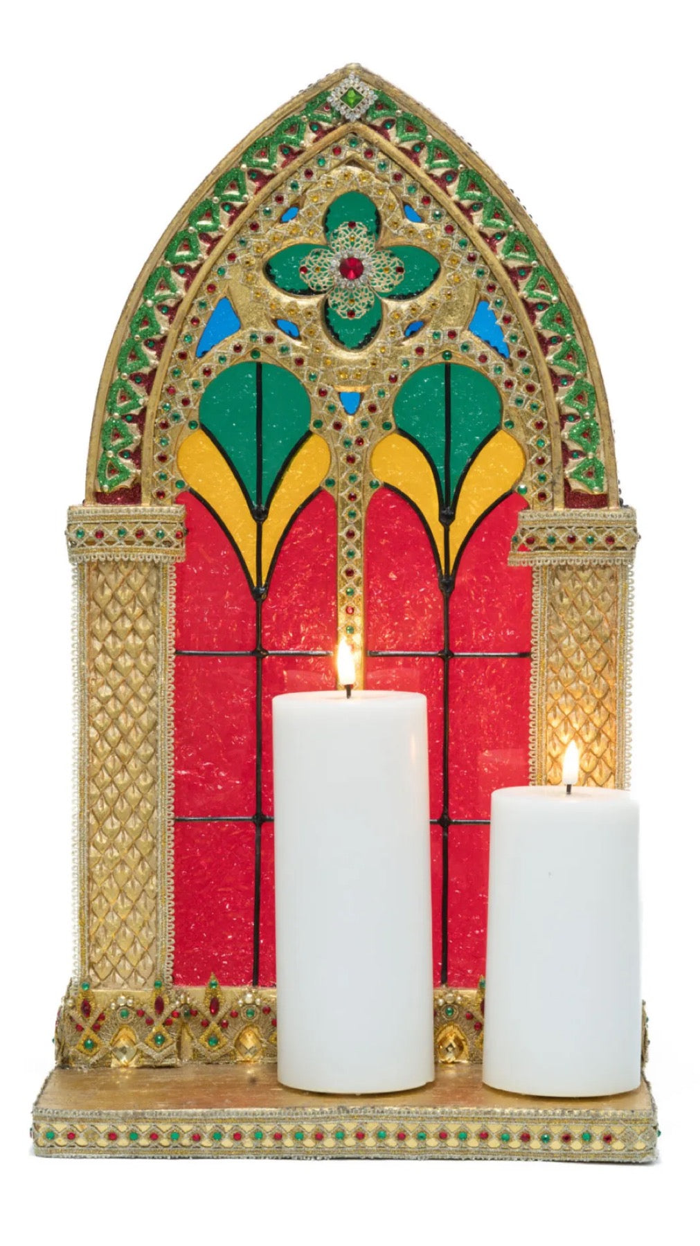 Katherine's Collection Christmas Castle Pillar Candle Holder Katherine's Collection Christmas Pillar Candle Holder