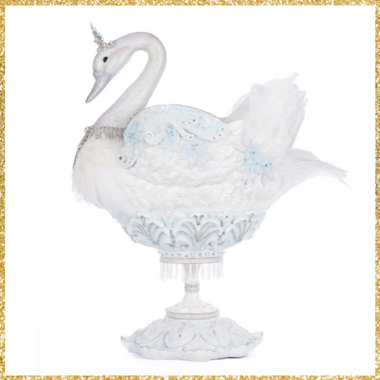Katherine's Collection Crystal Kingdom Shimmering Swan Bowl   Katherine's Collection Christmas Winter Swan Bowl