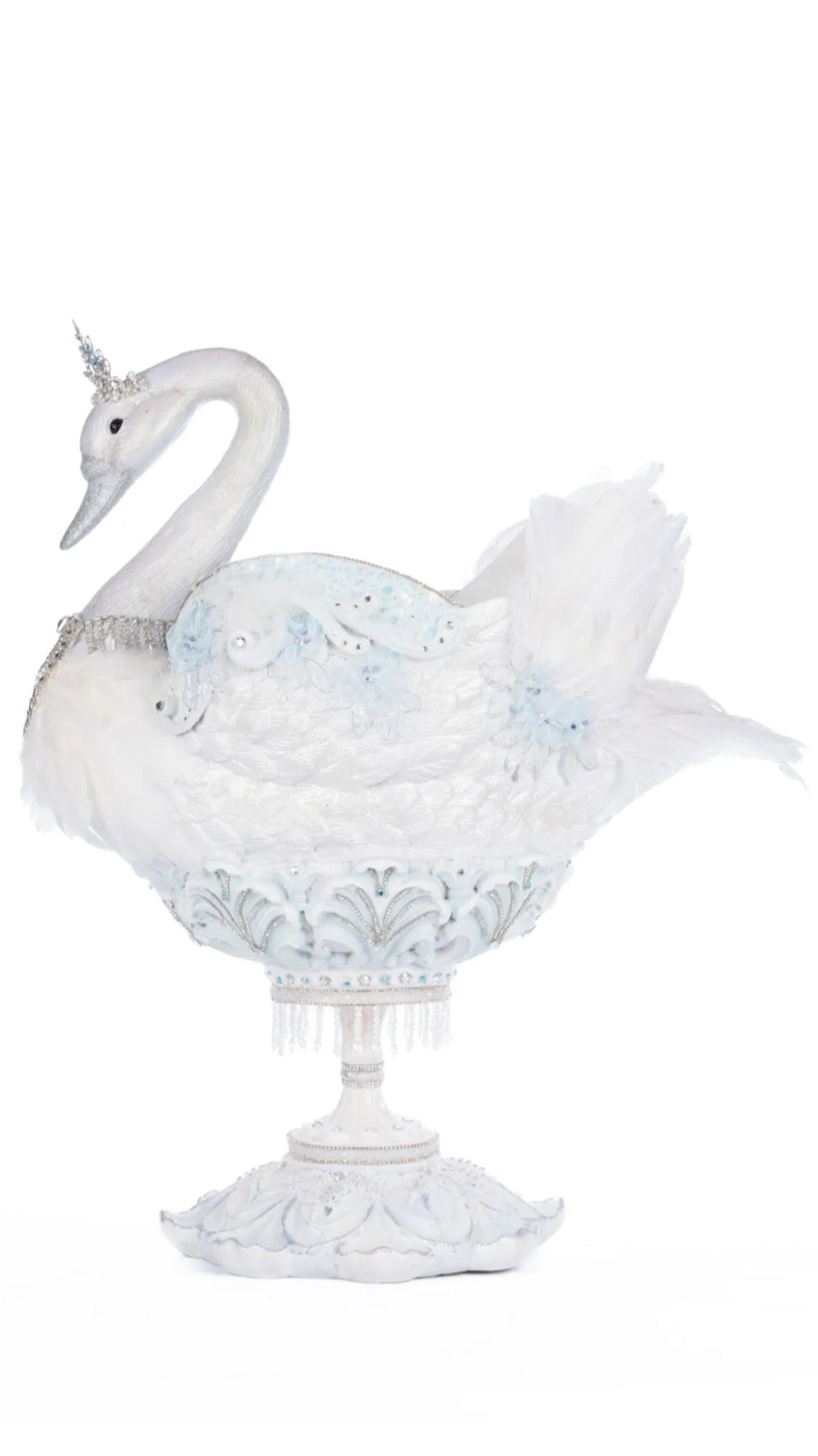 Katherine's Collection Crystal Kingdom Shimmering Swan Bowl Katherine's Collection Christmas Winter Swan Bowl