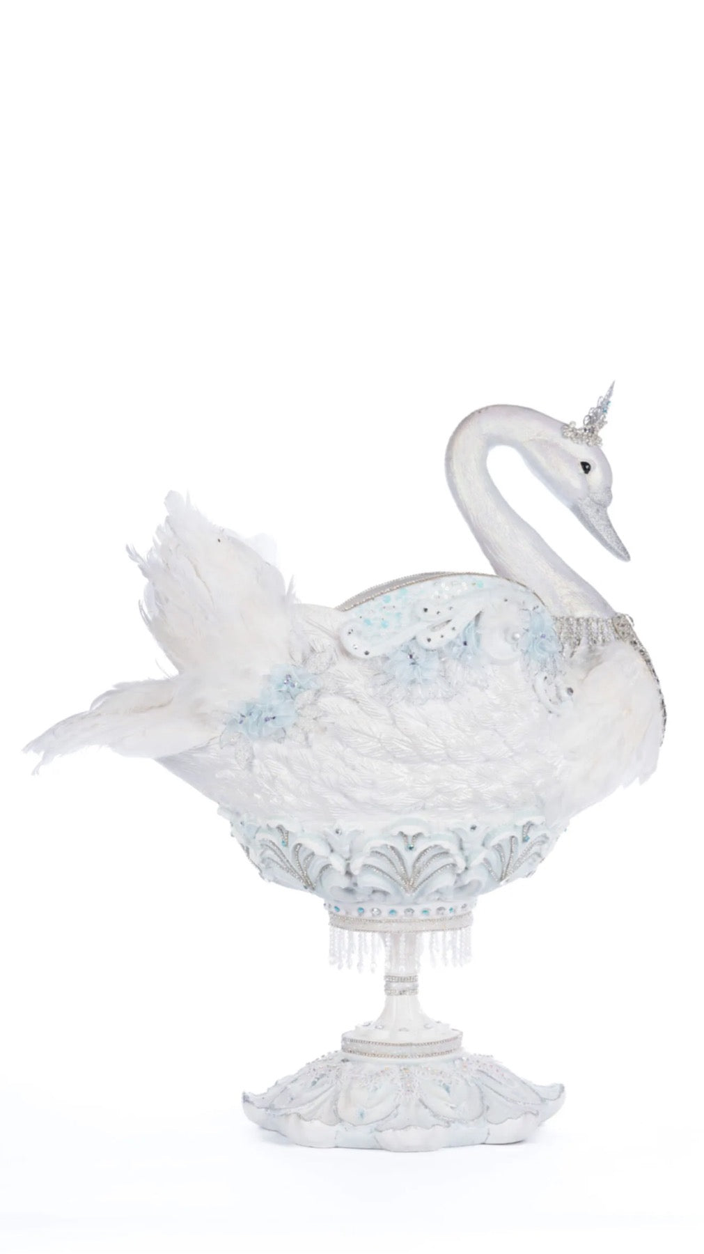 Katherine's Collection Crystal Kingdom Shimmering Swan Bowl Katherine's Collection Christmas Winter Swan Bowl