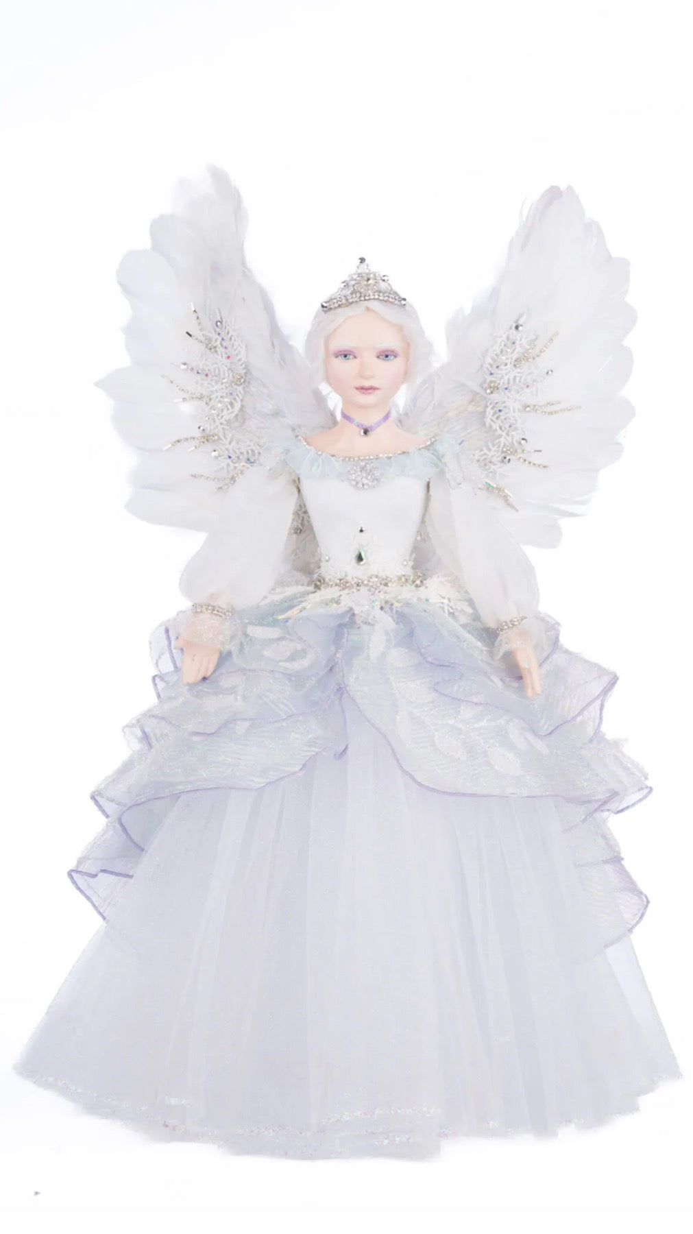 Katherine's Collection Crystal Kingdom Crystalline Angel Tree Topper Katherine's Collection Christmas Winter Angel Tree Topper