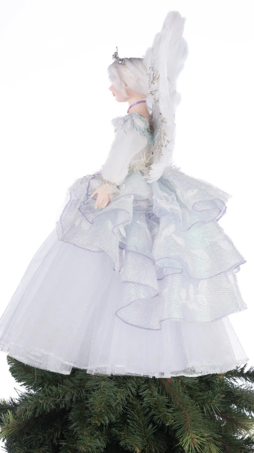 Katherine's Collection Crystal Kingdom Crystalline Angel Tree Topper Katherine's Collection Christmas Winter Angel Tree Topper