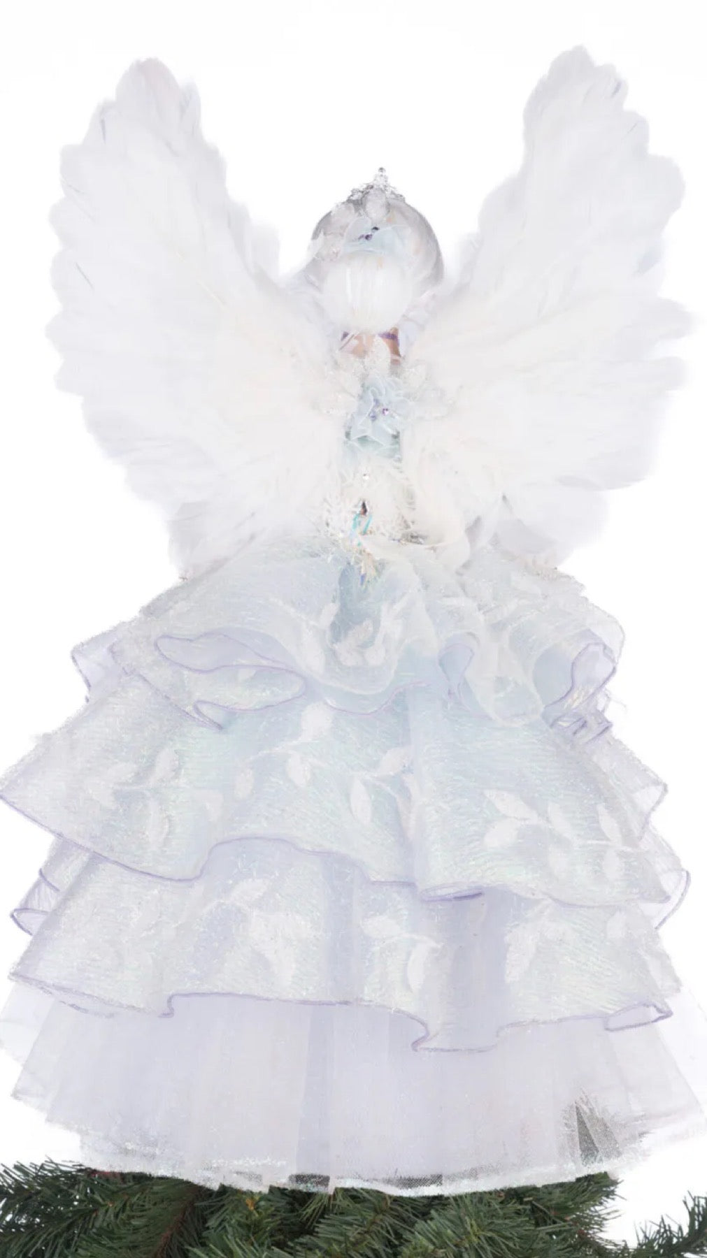 Katherine's Collection Crystal Kingdom Crystalline Angel Tree Topper Katherine's Collection Christmas Winter Angel Tree Topper