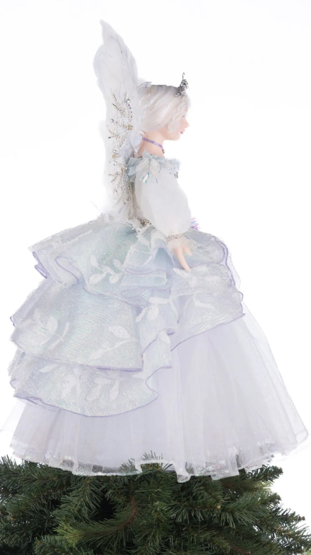 Katherine's Collection Crystal Kingdom Crystalline Angel Tree Topper Katherine's Collection Christmas Winter Angel Tree Topper