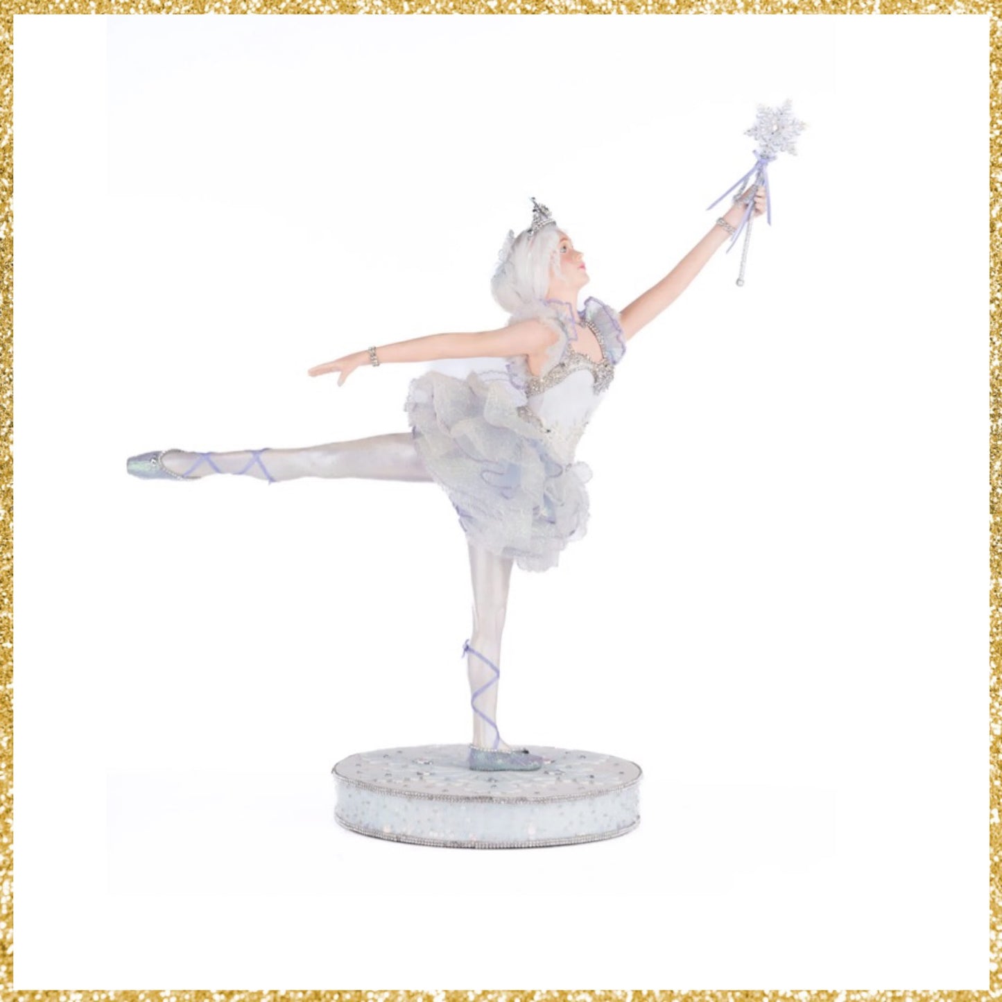 Katherine's Collection Crystal Kingdom Crystalline Ice Princess Ballerina Tabletop Katherine's Collection Christmas Winter Princess Ballerina Decor