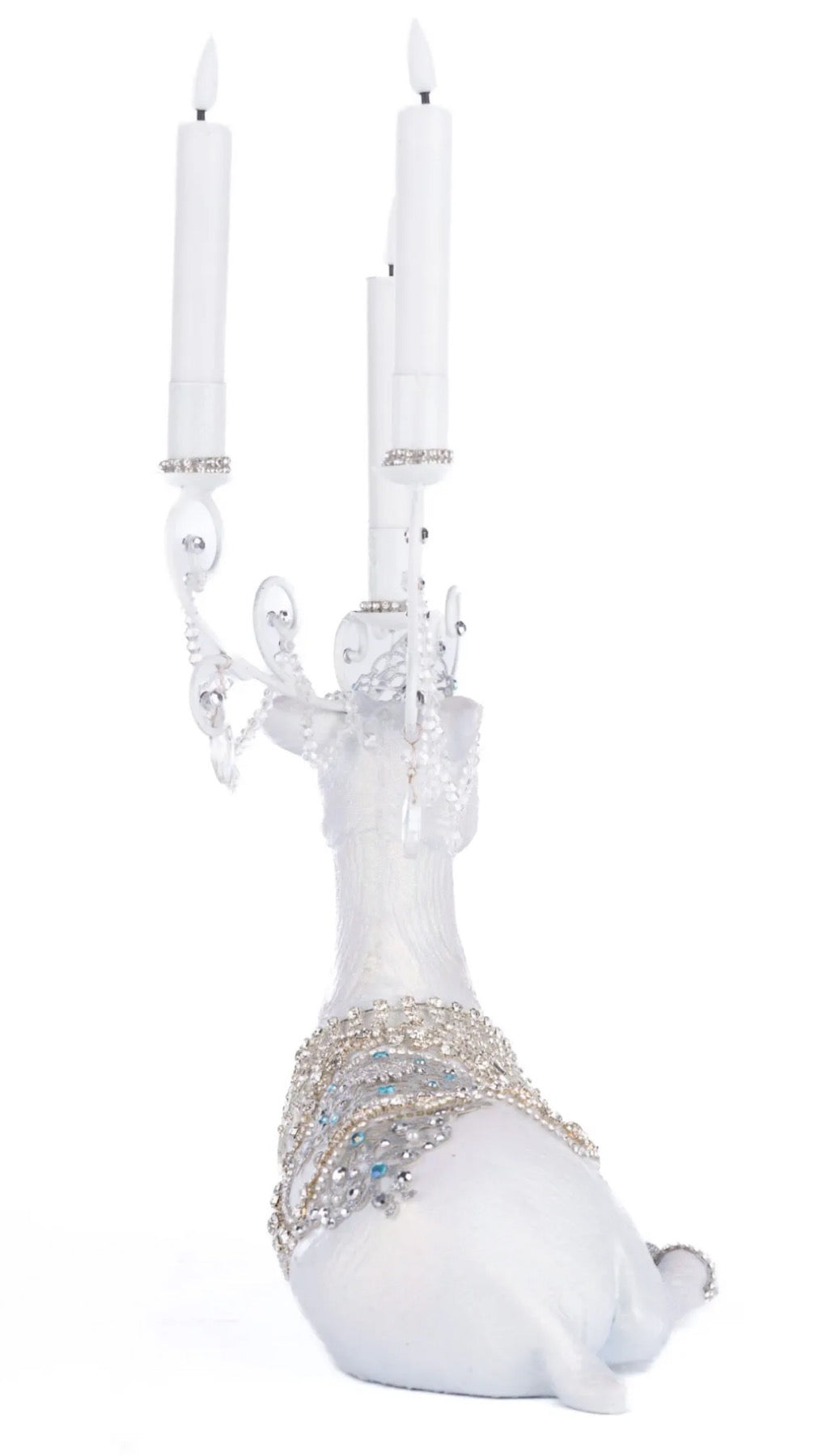 Katherine's Collection Crystal Kingdom Christmas Deer Candle Holder Assorted Set Of 2 Katherine's Collection Christmas Winter Reindeer Candle Holders
