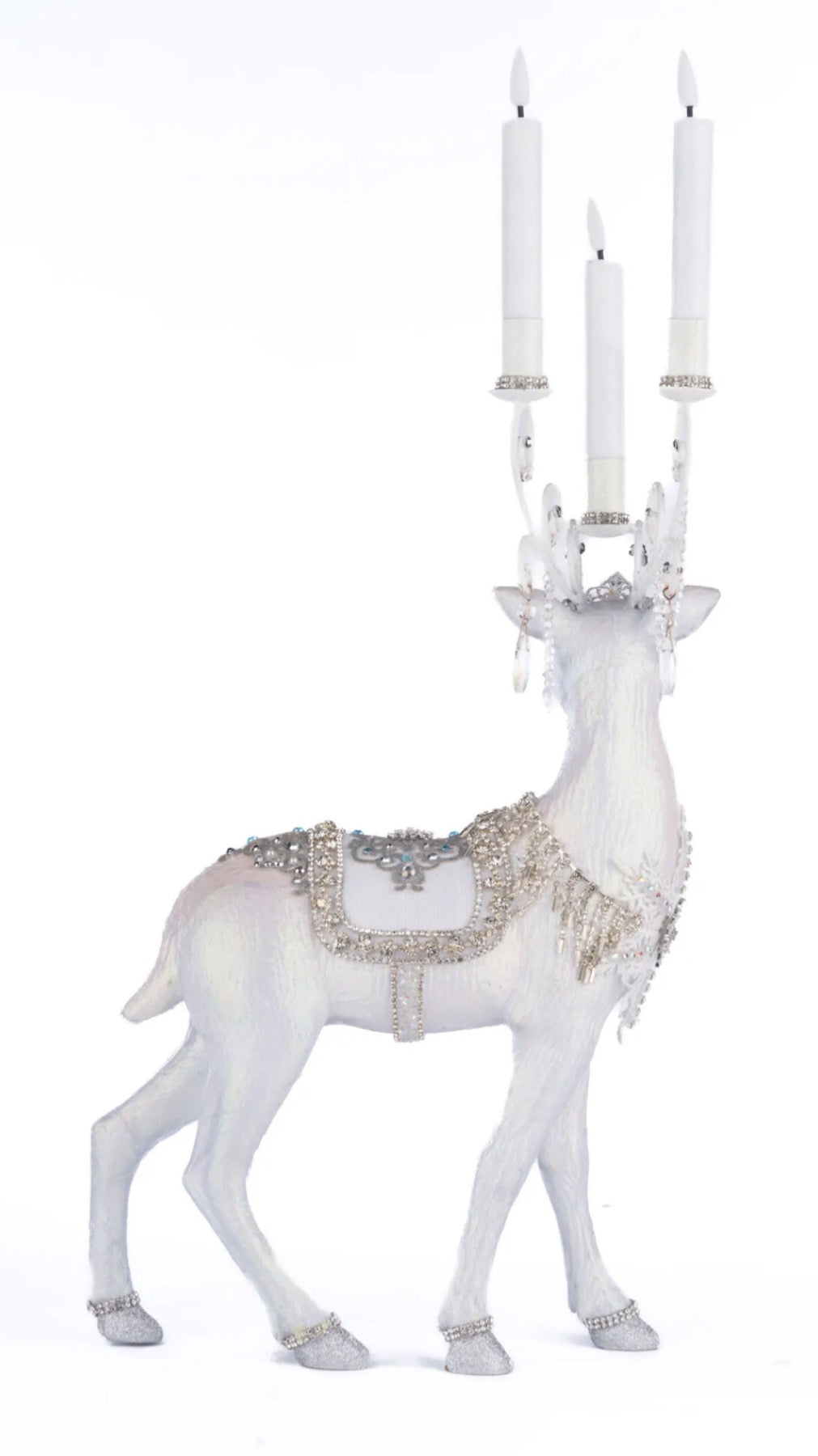 Katherine's Collection Crystal Kingdom Christmas Deer Candle Holder Assorted Set Of 2 Katherine's Collection Christmas Winter Reindeer Candle Holders