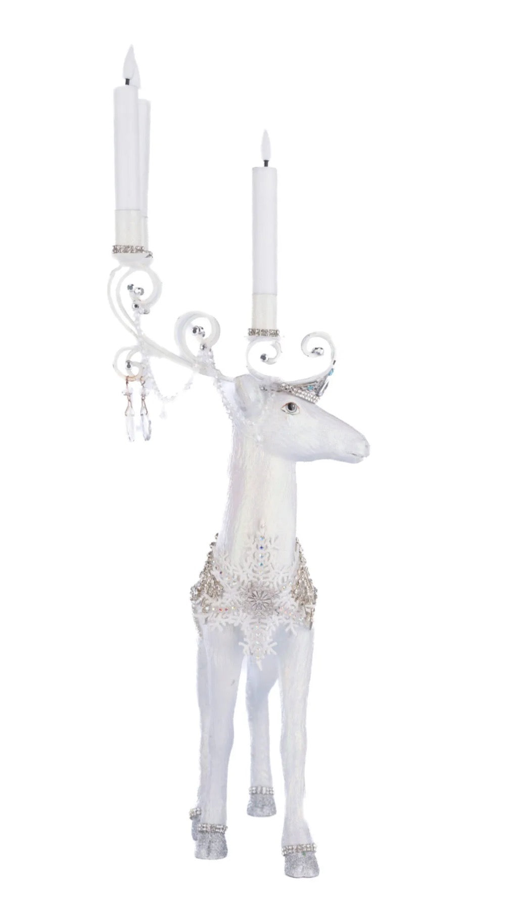 Katherine's Collection Crystal Kingdom Christmas Deer Candle Holder Assorted Set Of 2 Katherine's Collection Christmas Winter Reindeer Candle Holders