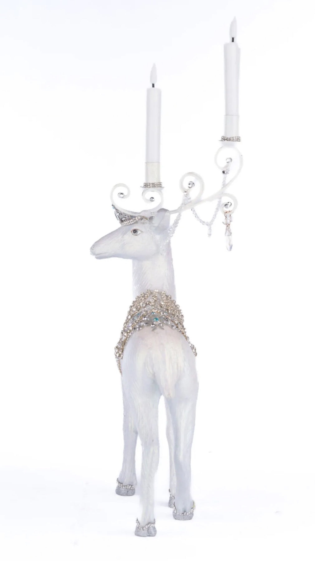 Katherine's Collection Crystal Kingdom Christmas Deer Candle Holder Assorted Set Of 2 Katherine's Collection Christmas Winter Reindeer Candle Holders