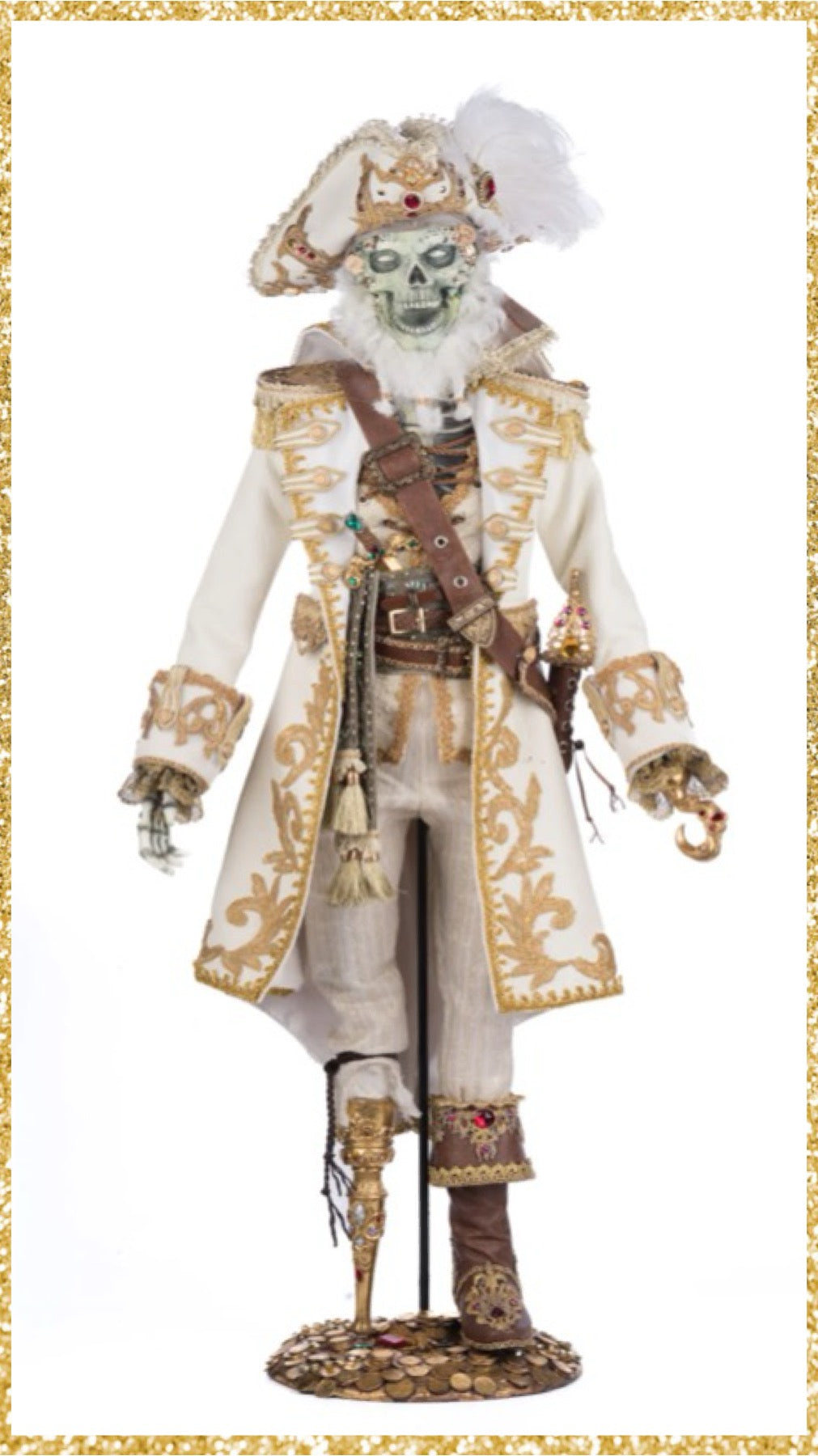 Katherine's Collection Captain Skully Swashbuckler Doll Katherine's Collection Halloween Skeleton Pirate Doll