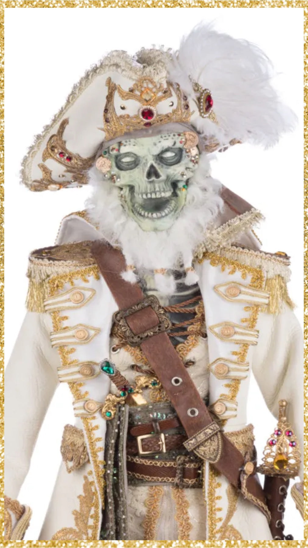 Katherine's Collection Captain Skully Swashbuckler Doll Katherine's Collection Halloween Skeleton Pirate Doll