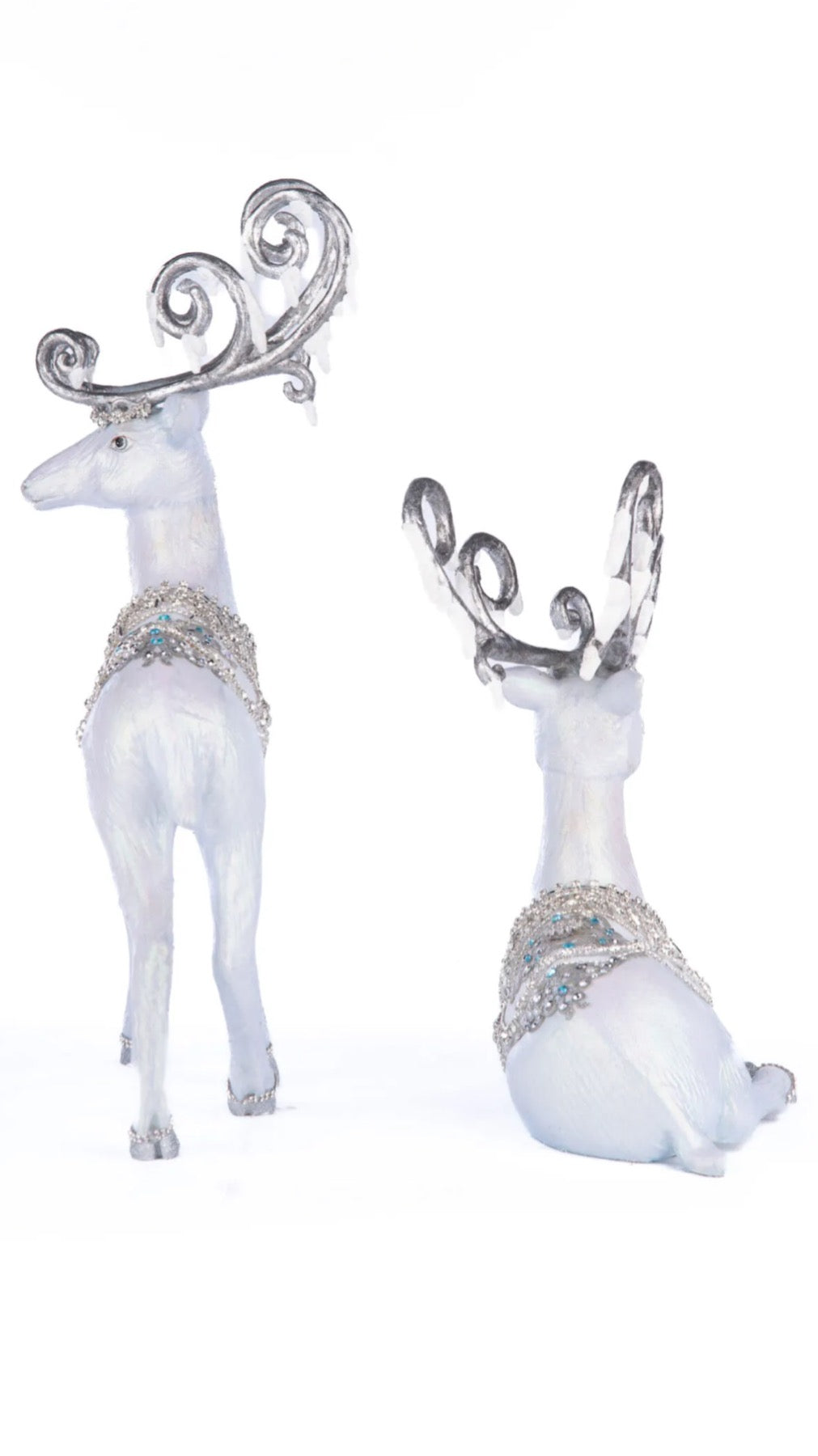 Katherine's Collection Crystal Kingdom Christmas Deer Assorted Set Of 2 Katherine's Collection Christmas Winter Reindeer Set