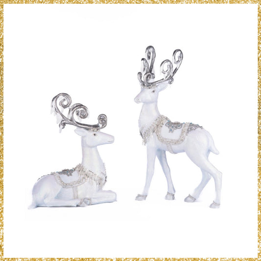Katherine's Collection Crystal Kingdom Christmas Deer Assorted Set Of 2   Katherine's Collection Christmas Winter Reindeer Set