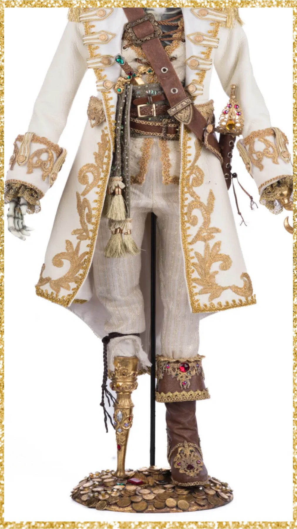 Katherine's Collection Captain Skully Swashbuckler Doll Katherine's Collection Halloween Skeleton Pirate Doll