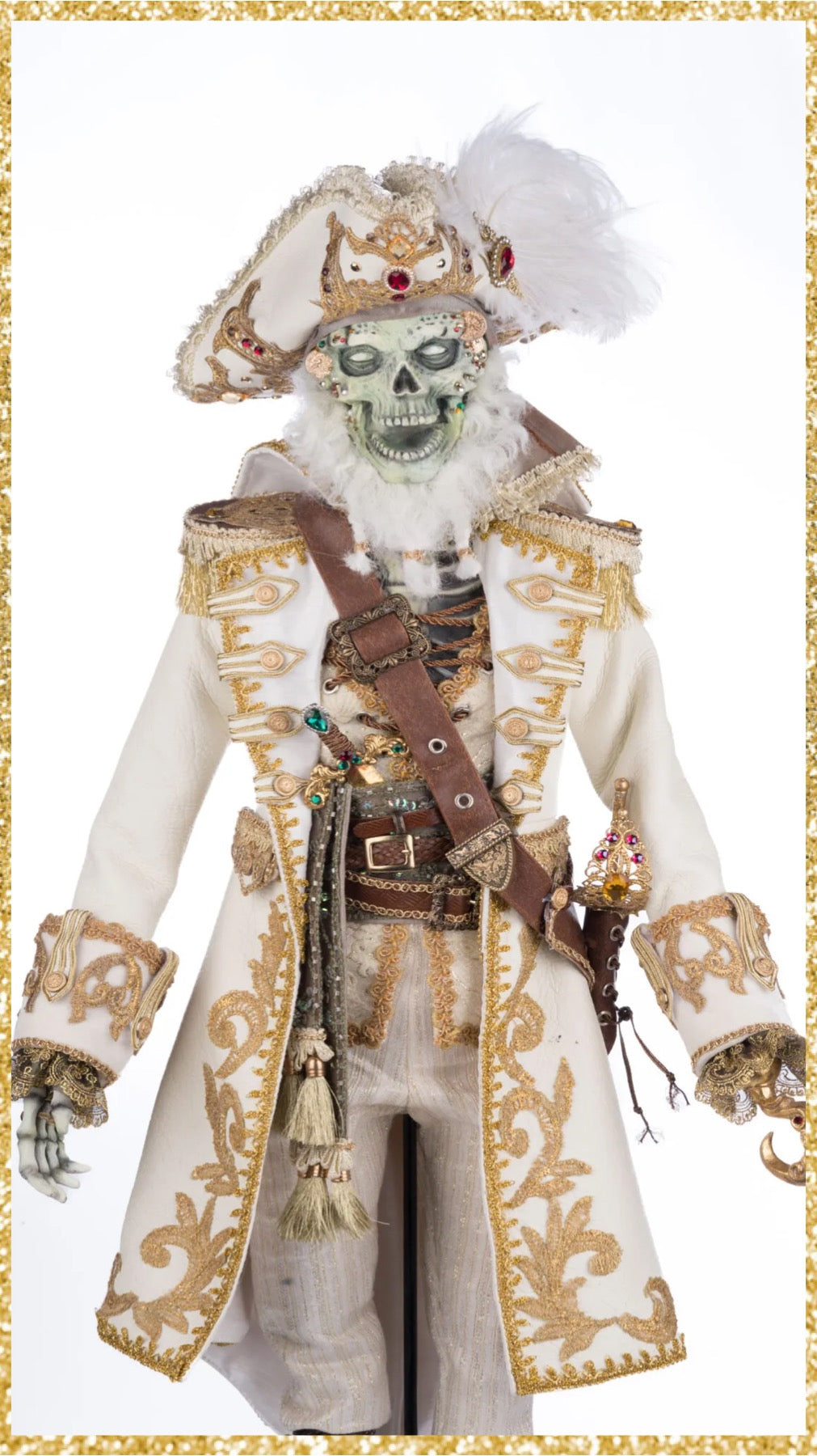 Katherine's Collection Captain Skully Swashbuckler Doll Katherine's Collection Halloween Skeleton Pirate Doll