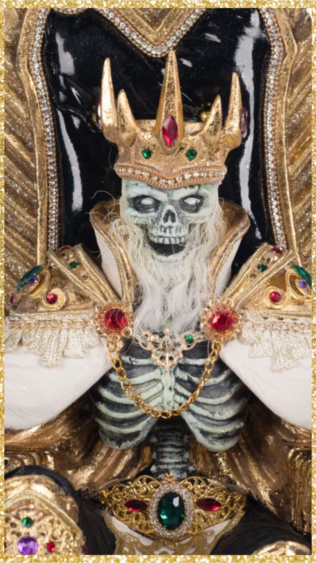 Katherine's Collection Captain Skully Swashbuckler Pirate King In Chair Katherine's Collection Halloween Pirate Skeleton In Chair