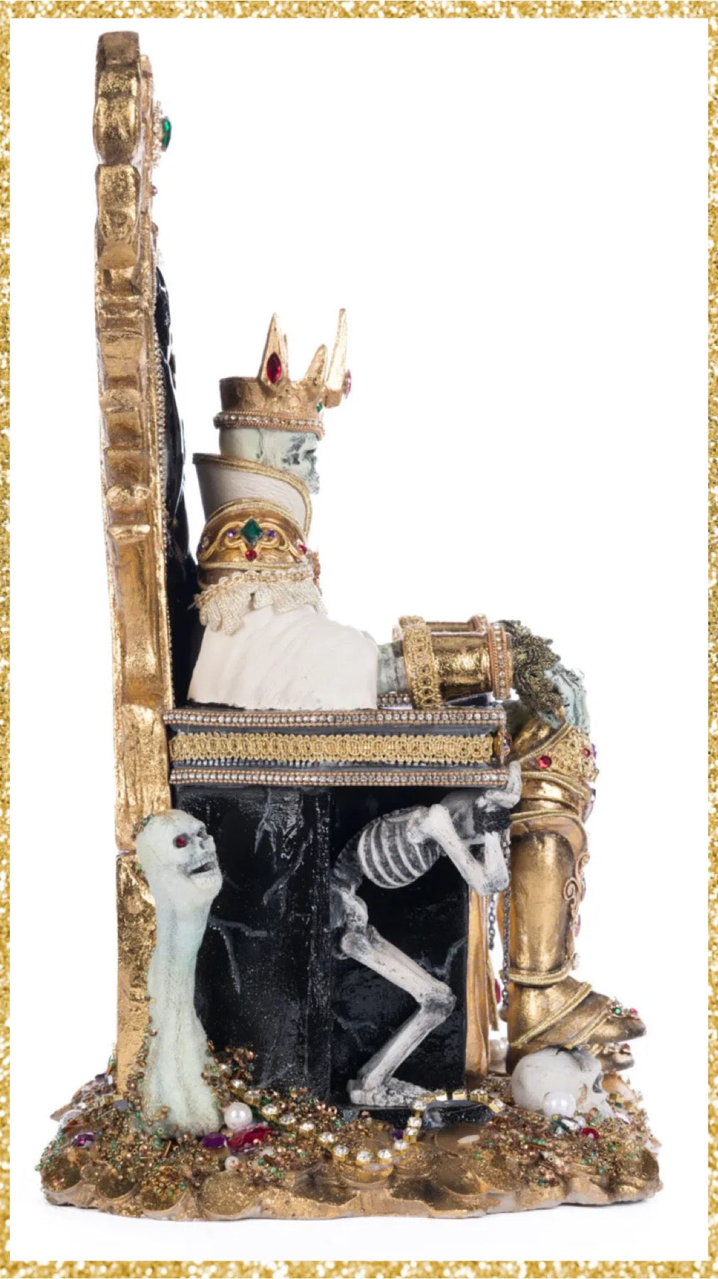 Katherine's Collection Captain Skully Swashbuckler Pirate King In Chair Katherine's Collection Halloween Pirate Skeleton In Chair