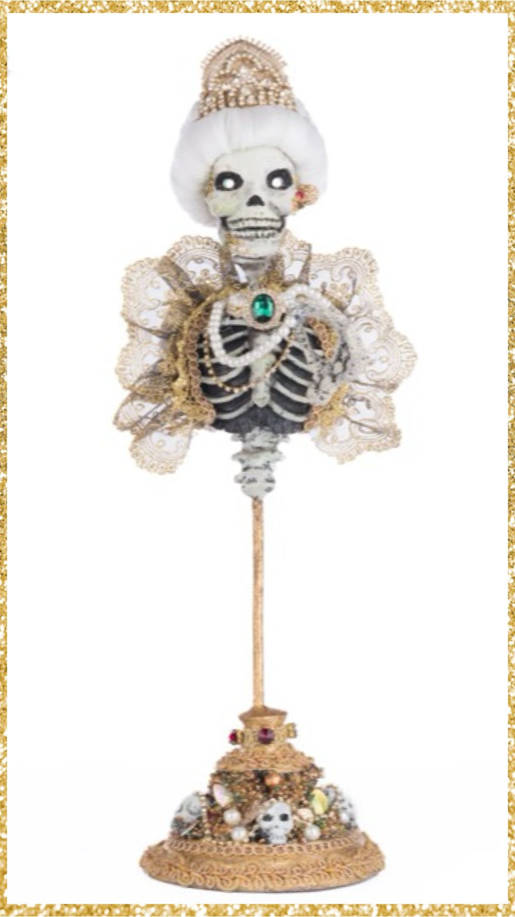 Katherine's Collection Male and Female Skeleton Bust Tabletop Katherine's Collection Halloween Skeleton Pirate Bust