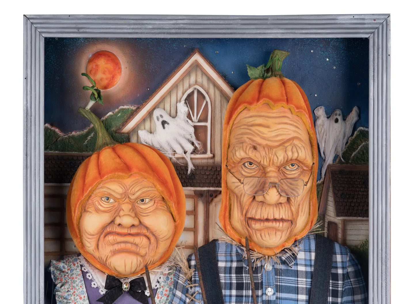 Katherine's Collection American Gothic Pumpkin Wall Piece Katherine's Collection Halloween Gothic Pumpkin Wall Piece