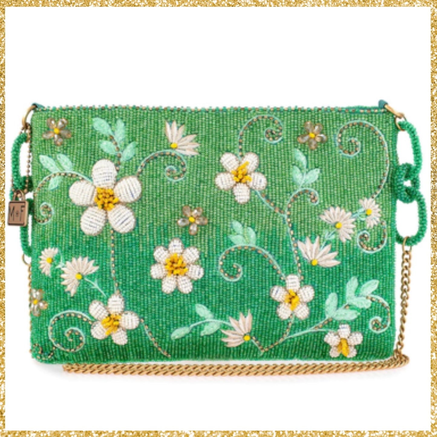 Mary Frances Daisy Days Beaded Crossbody Handbag Mary Frances Handbag