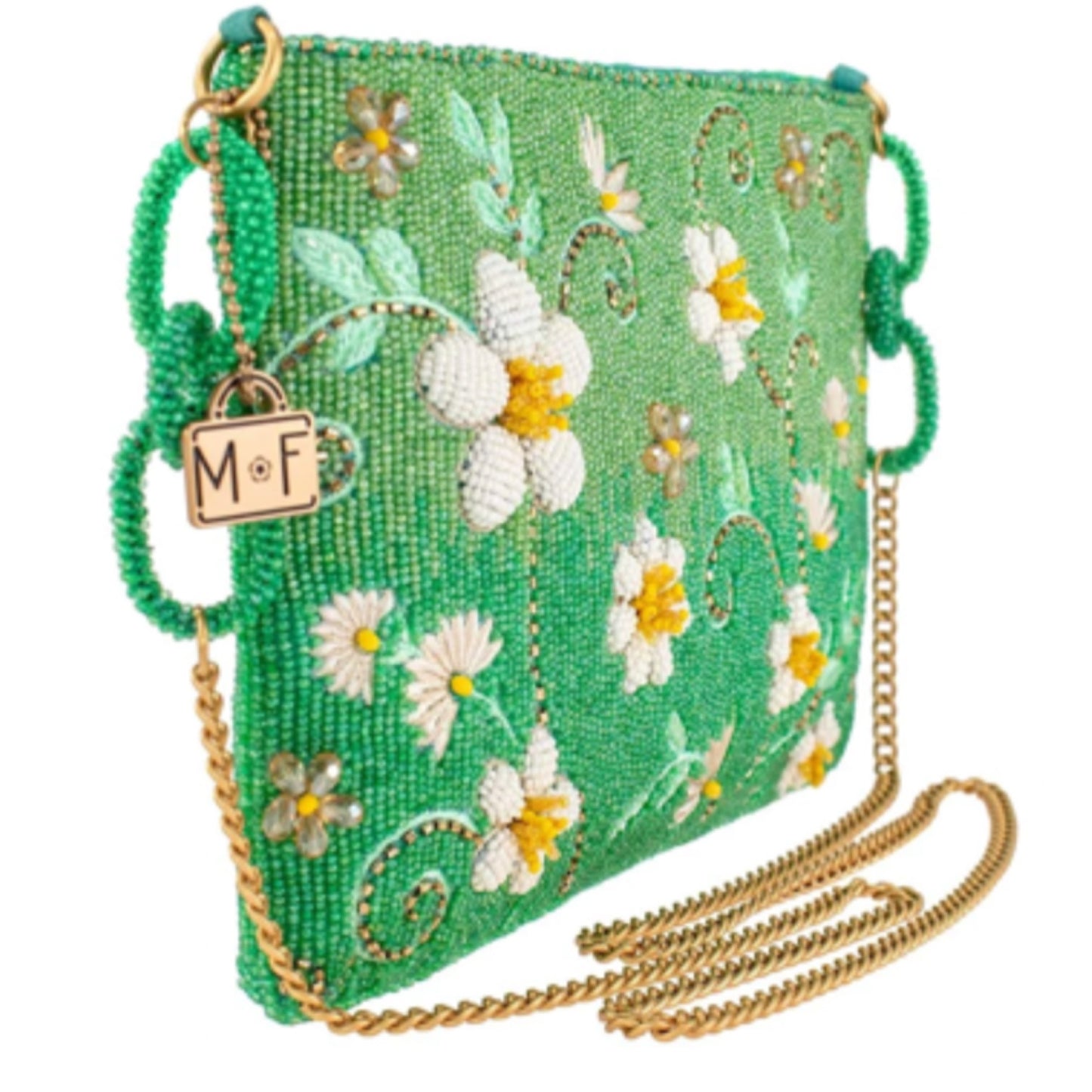 Mary Frances Daisy Days Beaded Crossbody Handbag Mary Frances Handbag