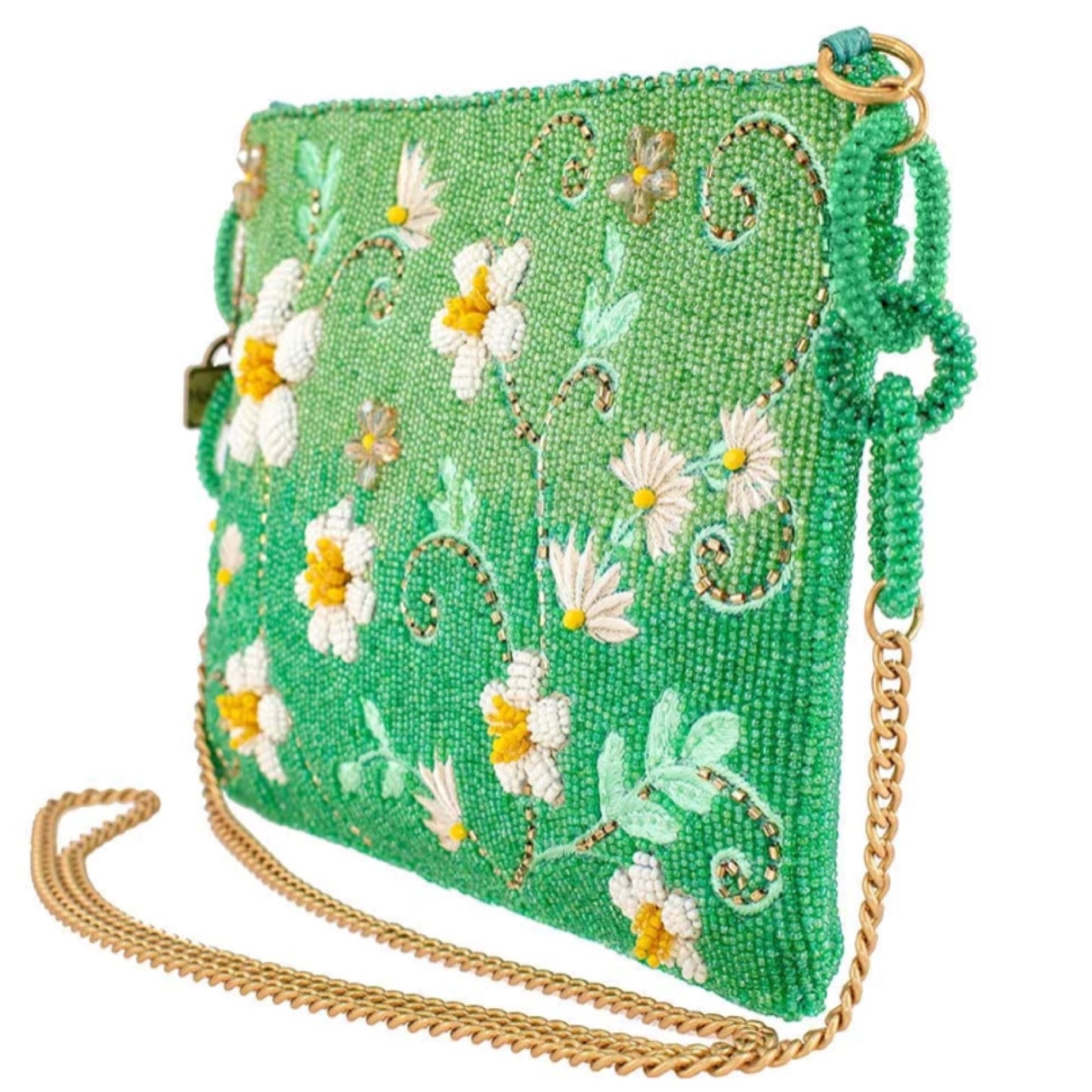 Mary Frances Daisy Days Beaded Crossbody Handbag Mary Frances Handbag