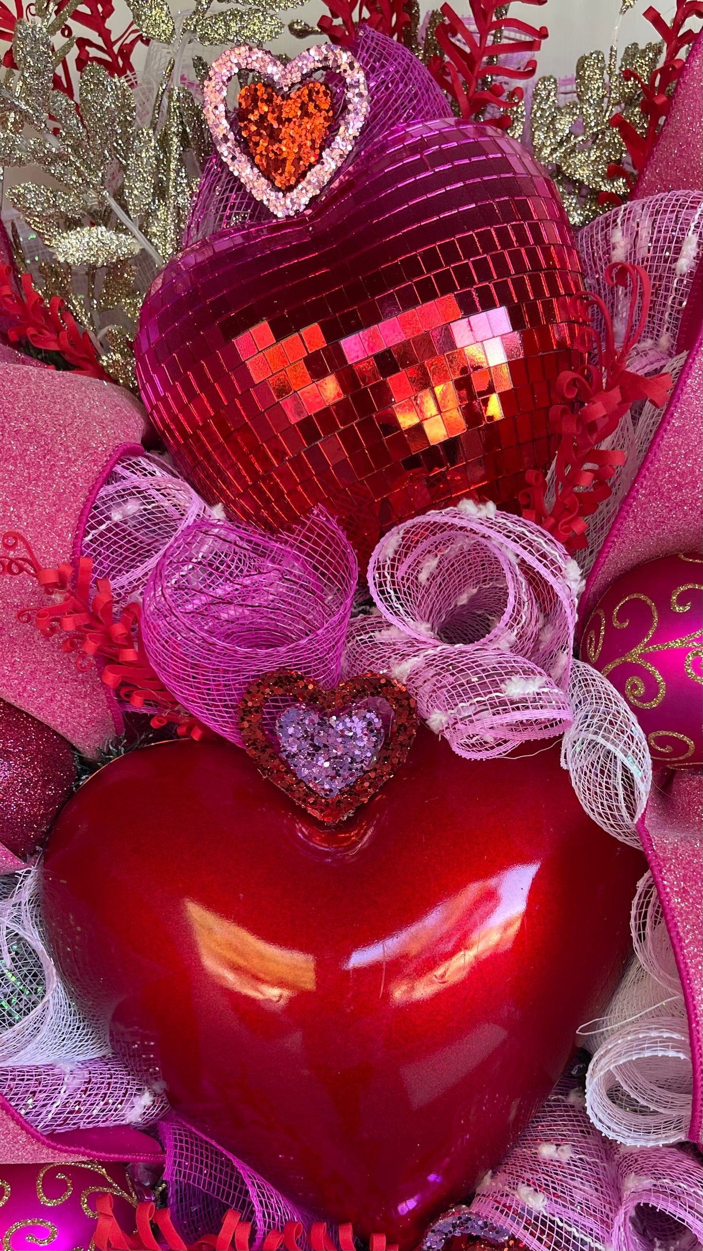 Valentines Heart Wreath Valentine's Day Handmade Wreath Valentine's Day Wreath